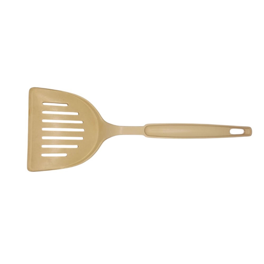VTG Ekco Wide Spatula‎ Almond Nylon Plastic Flipper Turner 11 in 7 Slot USA